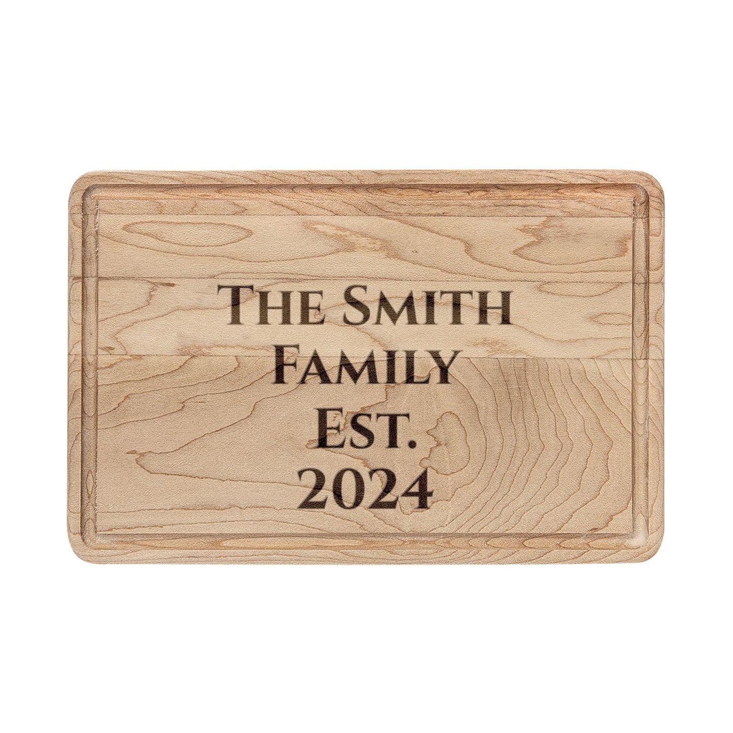 Personalized Engraved Cutting Board — Walnut or Maple