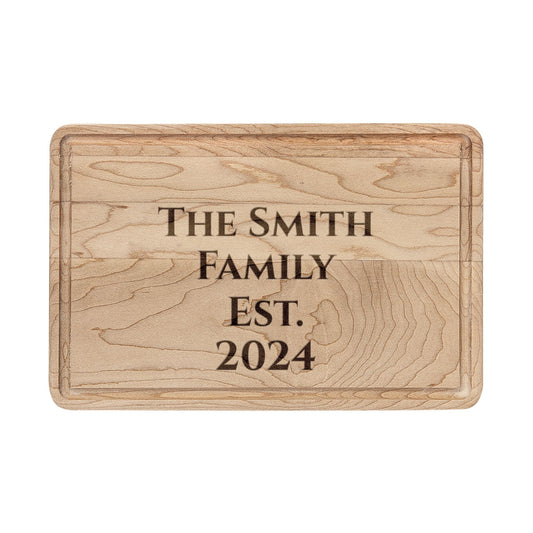 Personalized Engraved Cutting Board — Walnut or Maple