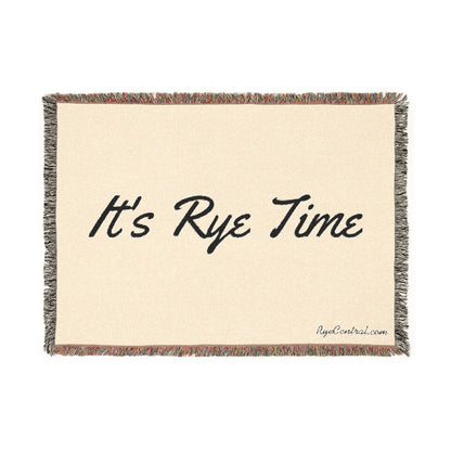 “It’s Rye Time” Woven Whiskey Blanket