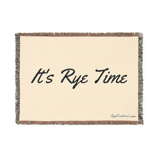 “It’s Rye Time” Woven Whiskey Blanket