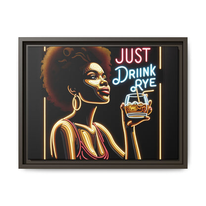 "Just Drink Rye" Framed Canvas Wrap — Whiskey Wall Art - view 20