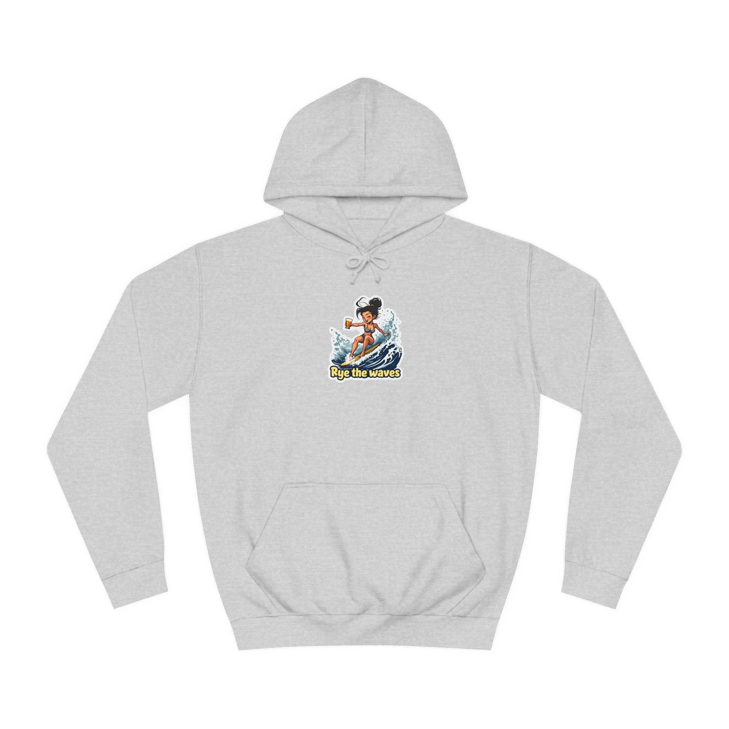 “Rye the Waves” Unisex Surf Whiskey Hoodie 2