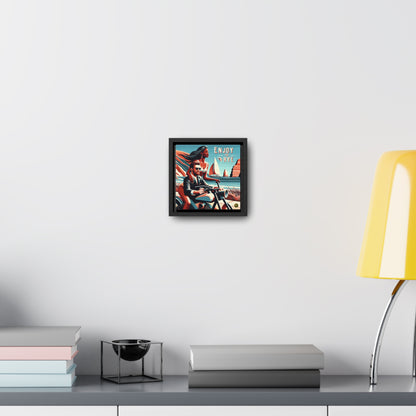 “Enjoy The Rye” Whiskey Art Canvas & Frame Included