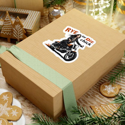 “Rye or Die Chick” Bike Whiskey Stickers