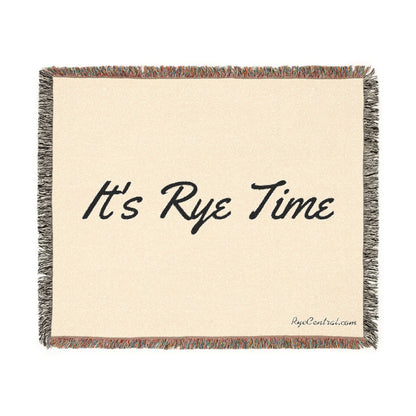“It’s Rye Time” Woven Whiskey Blanket
