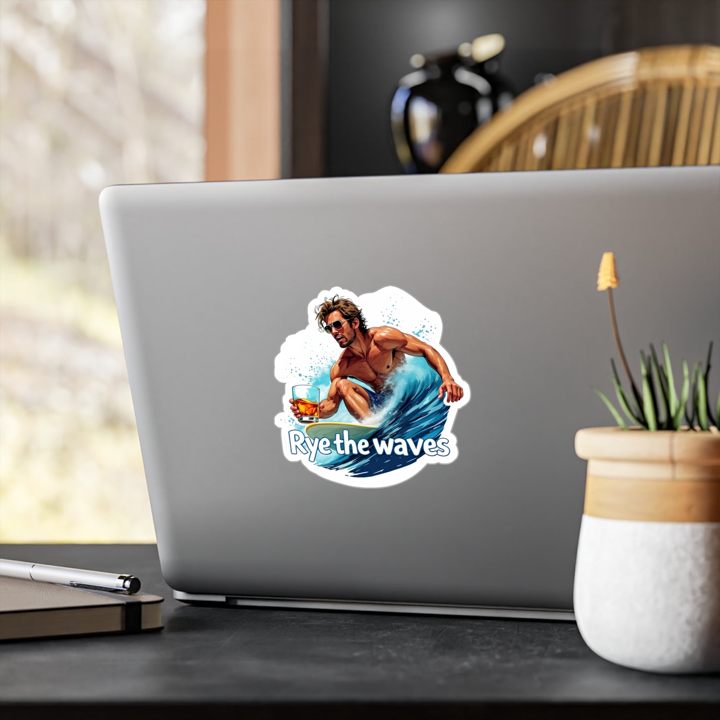 “Rye The Waves” Whiskey Vinyl Decal