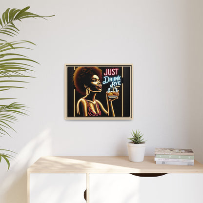 "Just Drink Rye" Framed Canvas Wrap — Whiskey Wall Art - view 37