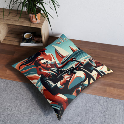 “Enjoy The Rye” Whiskey Tufted Floor Pillow