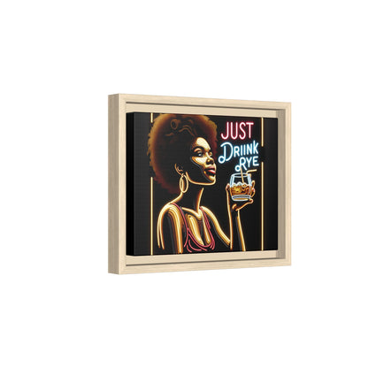 "Just Drink Rye" Framed Canvas Wrap — Whiskey Wall Art - view 21