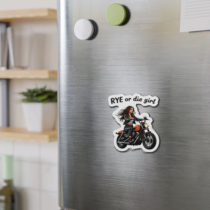 “Rye or Die Girl” Die-Cut Whiskey Magnets