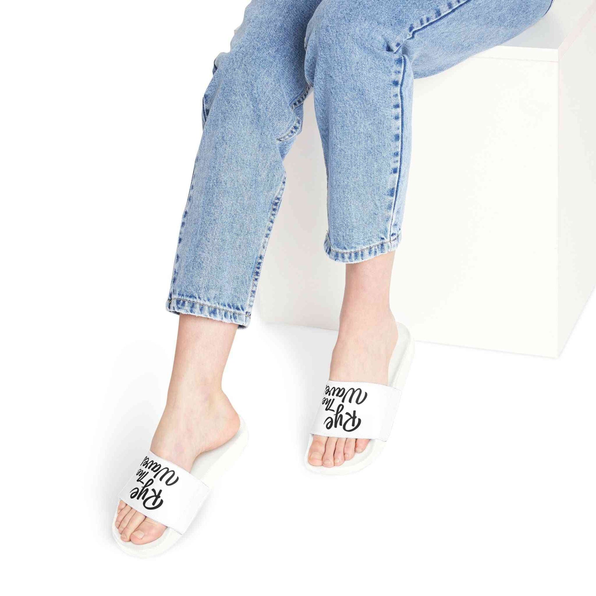 Whiskey Beach Sandals for Women 'Rye The Waves' styled with casual jeans, perfect for summer fashion and beach outings.