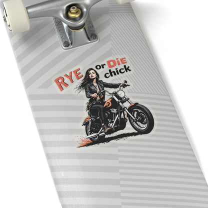 “Rye or Die Chick” Bike Whiskey Stickers