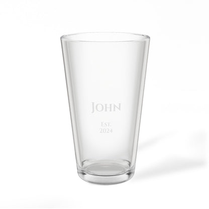 Personalized Engraved Pint & Mixing Glass — 16oz