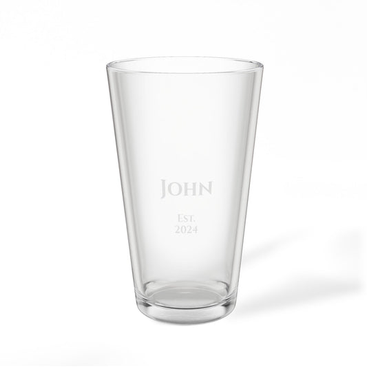Personalized Engraved Pint & Mixing Glass — 16oz