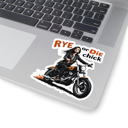 “Rye or Die Chick” Bike Whiskey Stickers