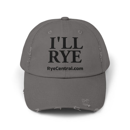 “I’ll Rye” Unisex Distressed Whiskey Cap