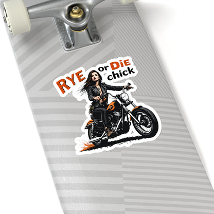 “Rye or Die Chick” Bike Whiskey Stickers