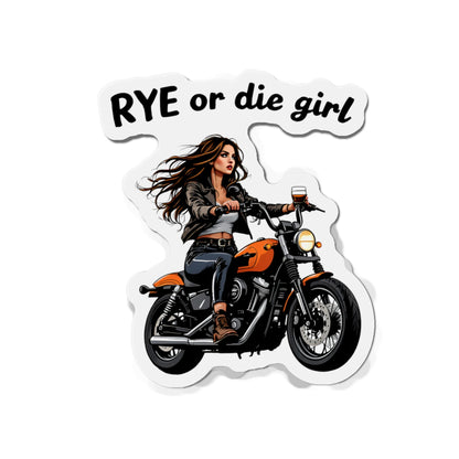 “Rye or Die Girl” Die-Cut Whiskey Magnets