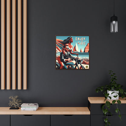 “Enjoy The Rye” Whiskey Art Canvas & Frame Included