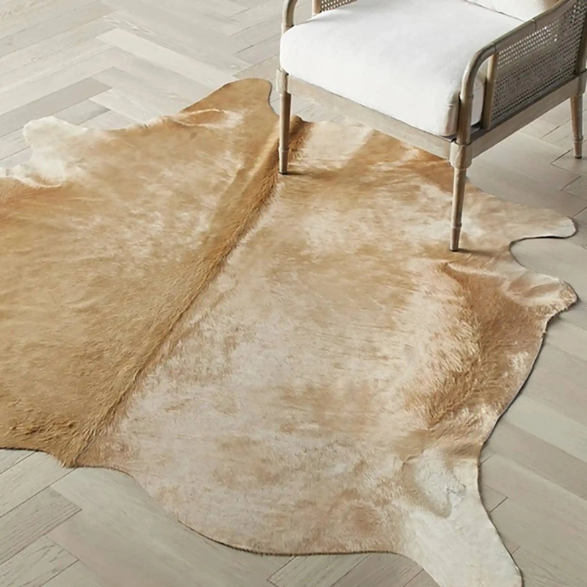 Handmade Cowhide Area Rug for Cozy Whiskey Spaces
