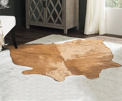 Handmade Cowhide Area Rug for Cozy Whiskey Spaces
