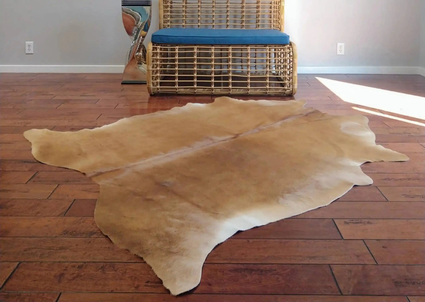 Handmade Cowhide Area Rug for Cozy Whiskey Spaces