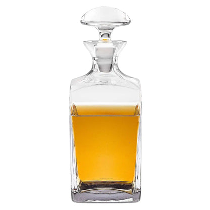 34 oz European crystal whiskey decanter featuring a sleek, mouth-blown design, perfect for home bar and kitchen décor upgrades.