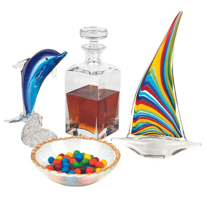 Refined European Crystal Liquor Decanter filled with whiskey, highlighting its handcrafted clarity and premium barware appeal for enthusiasts.