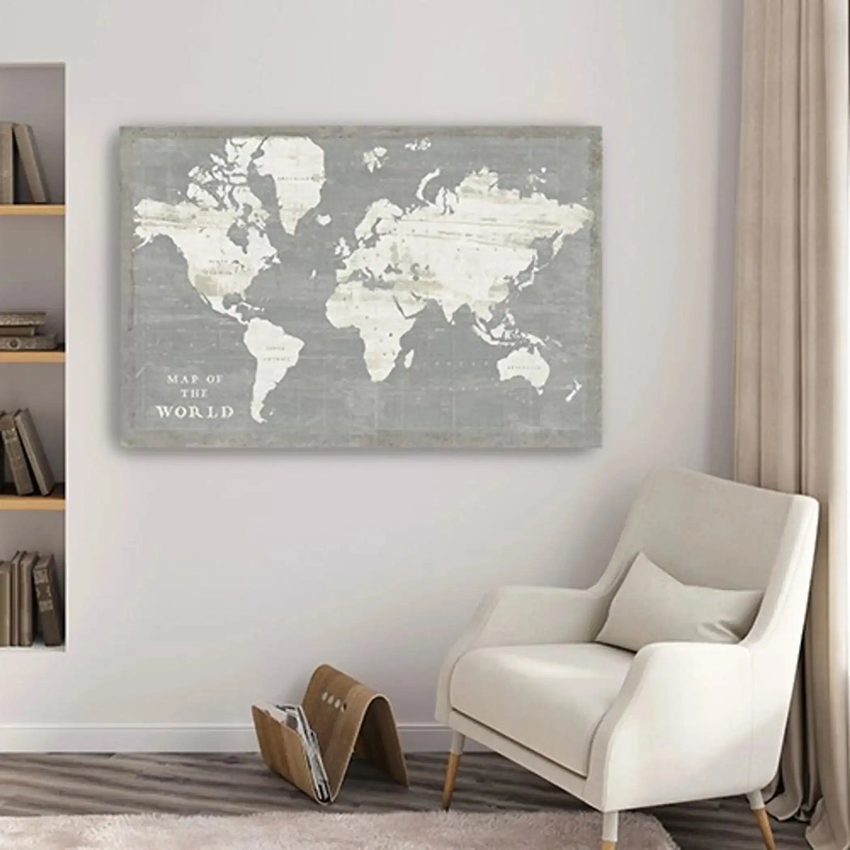 World Map Print Wall Art: Unframed Minimalist Decor by RyeCentral ...