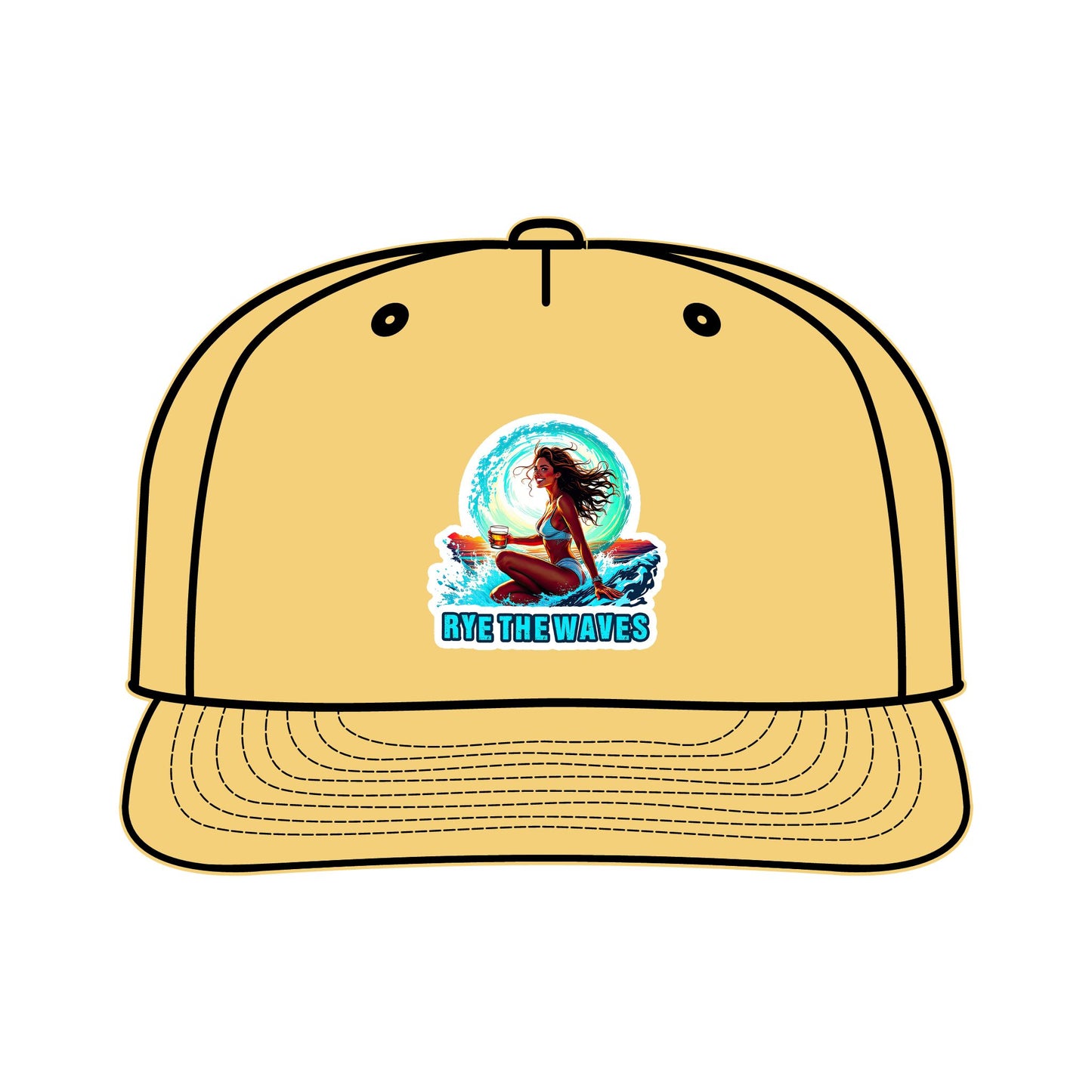 “Rye The Waves” Whiskey Surf Cap Model 4