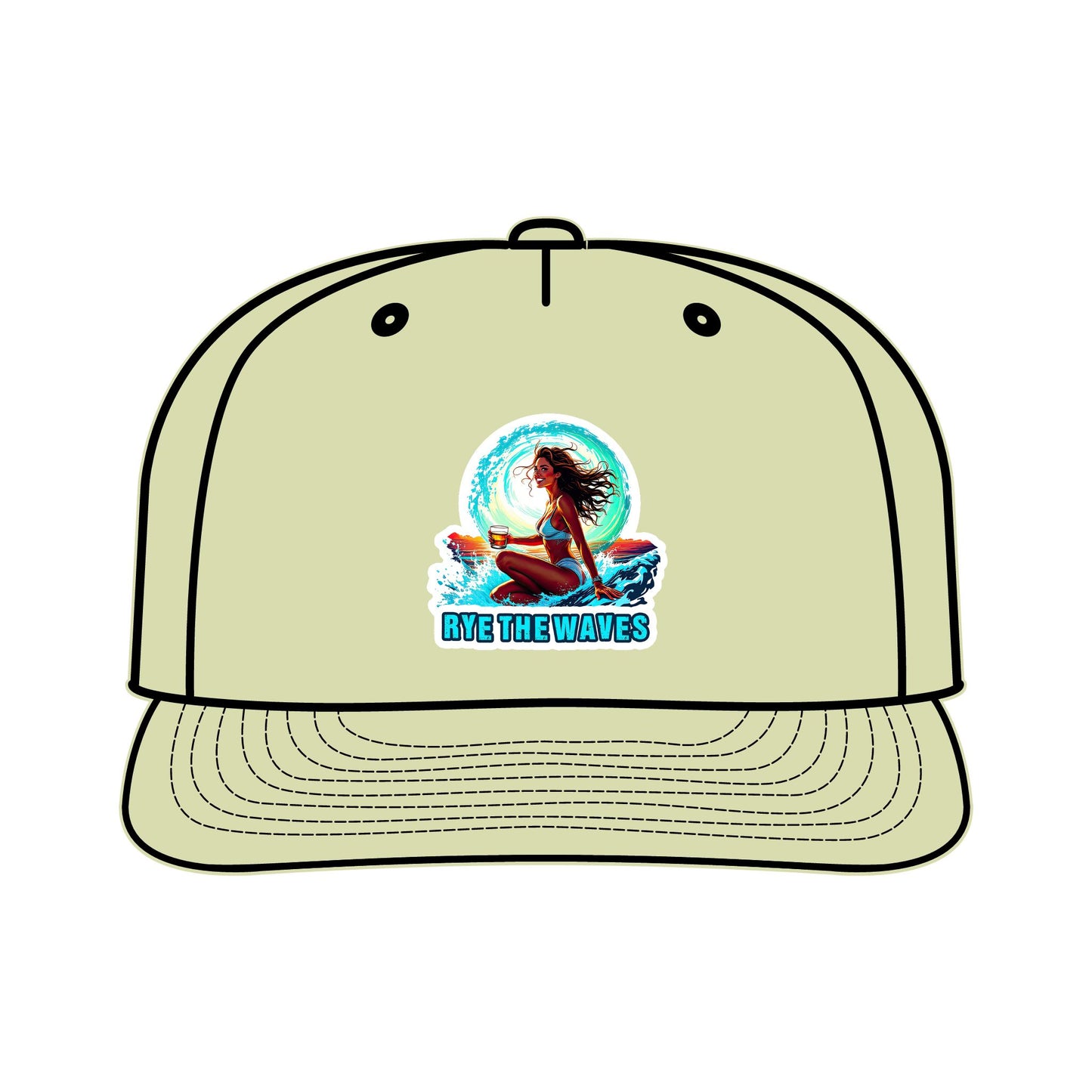 “Rye The Waves” Whiskey Surf Cap Model 4