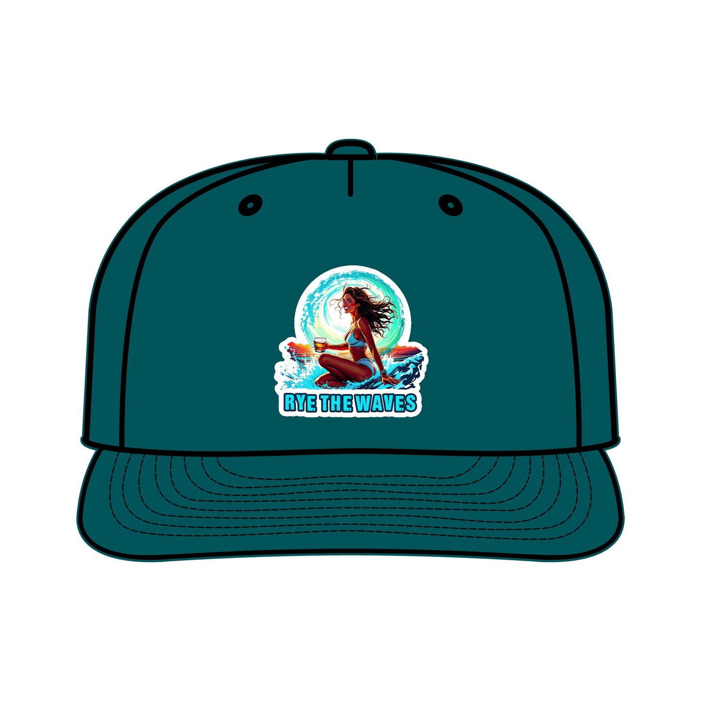 “Rye The Waves” Whiskey Surf Cap Model 4