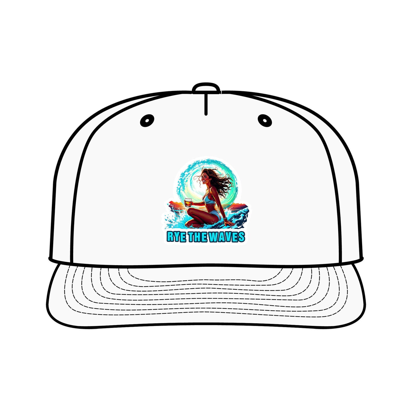 “Rye The Waves” Whiskey Surf Cap Model 4