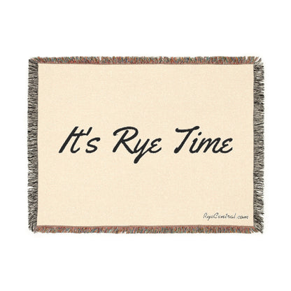 “It’s Rye Time” Woven Whiskey Blanket