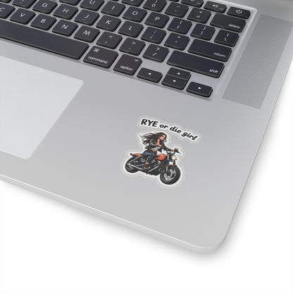 Whiskey Bike Sticker "Rye or Die Girl"