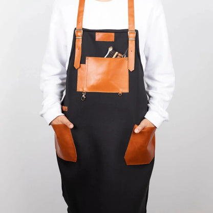 Saddlestrings Handmade Leather-Trim Work Apron
