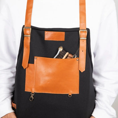 Saddlestrings Handmade Leather-Trim Work Apron