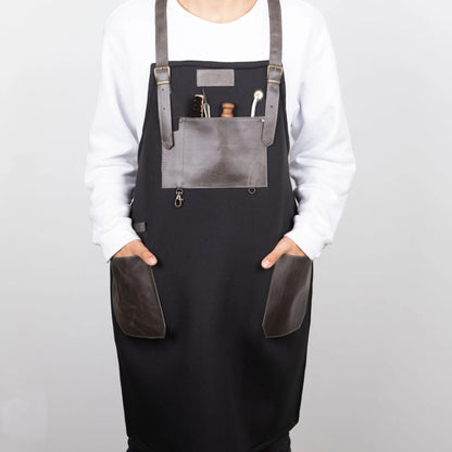 Saddlestrings Handmade Leather-Trim Work Apron