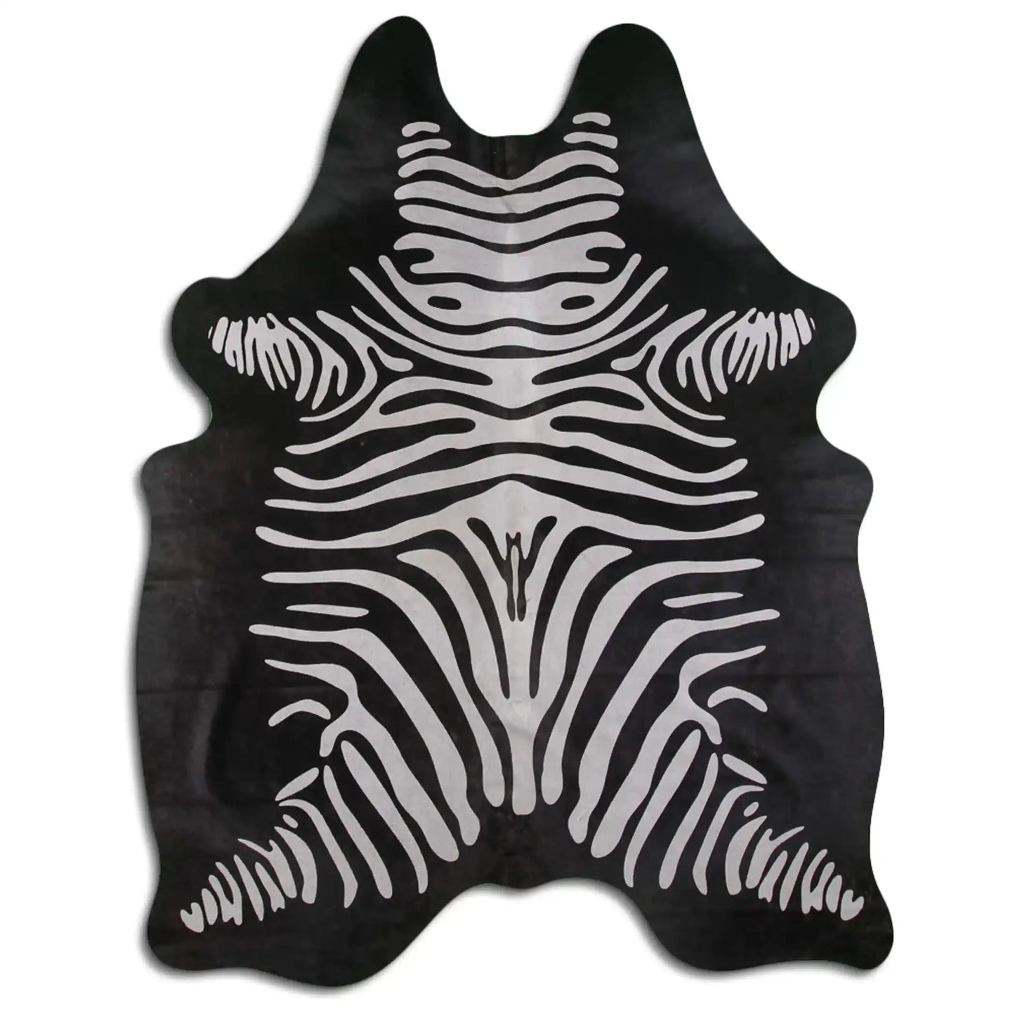 Cowhide Reverse Zebra Rug for Whiskey Lovers