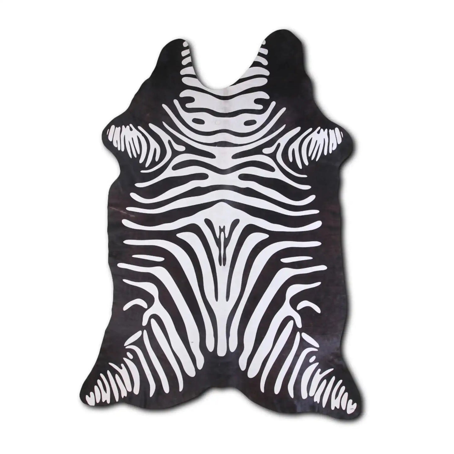 Cowhide Reverse Zebra Rug for Whiskey Lovers