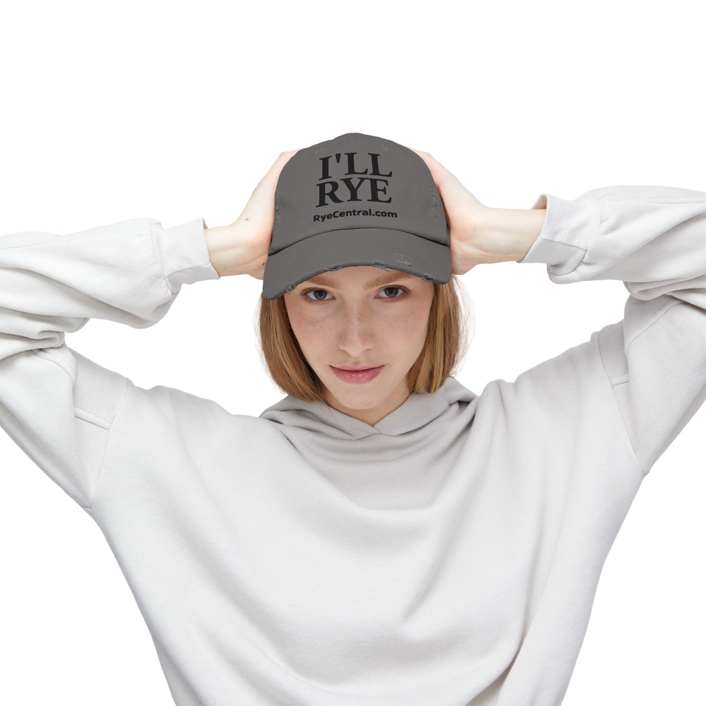 “I’ll Rye” Unisex Distressed Whiskey Cap