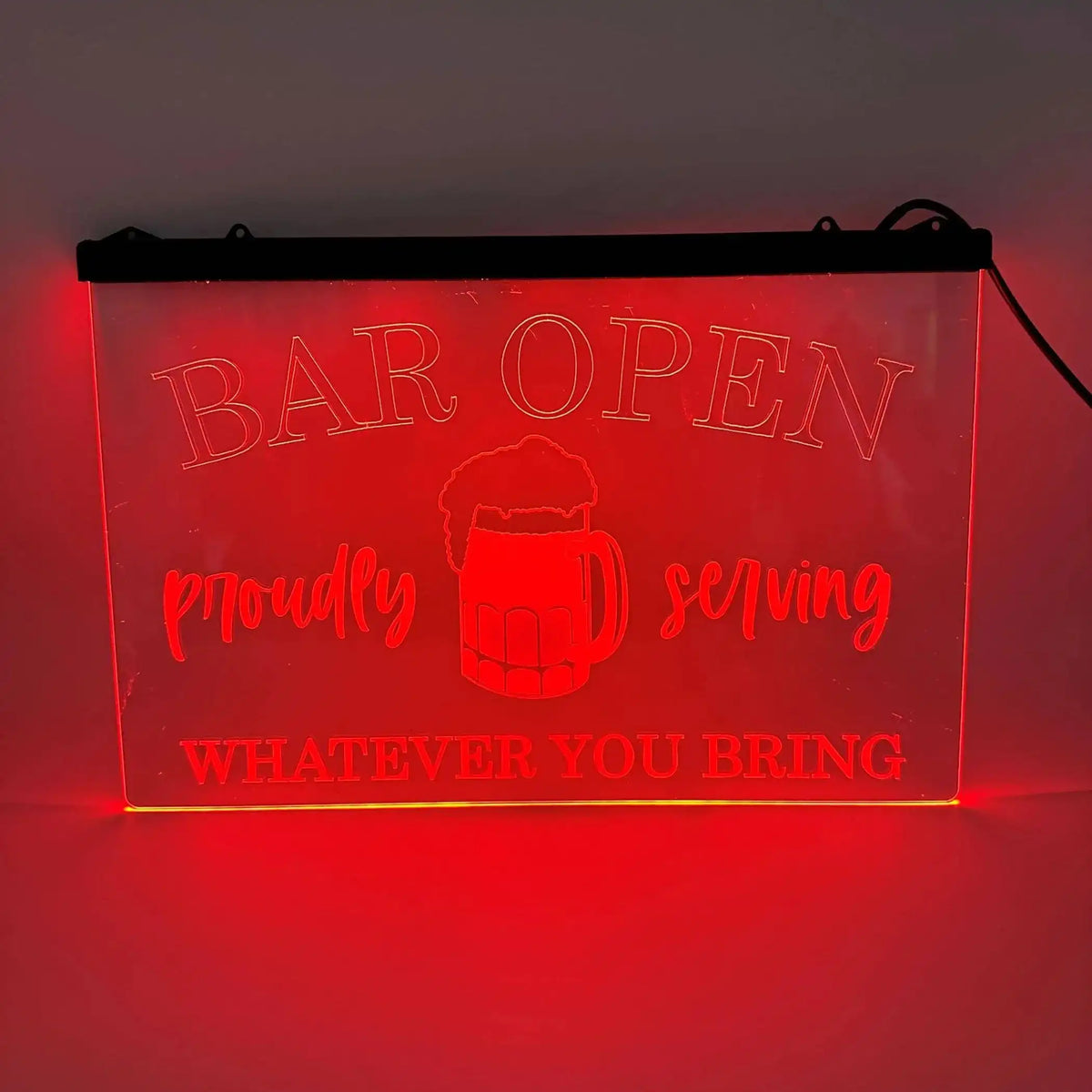 Color-Changing LED Home Bar Sign