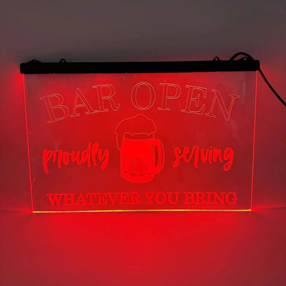 Color-Changing LED Home Bar Sign