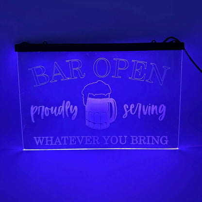 Color-Changing LED Home Bar Sign