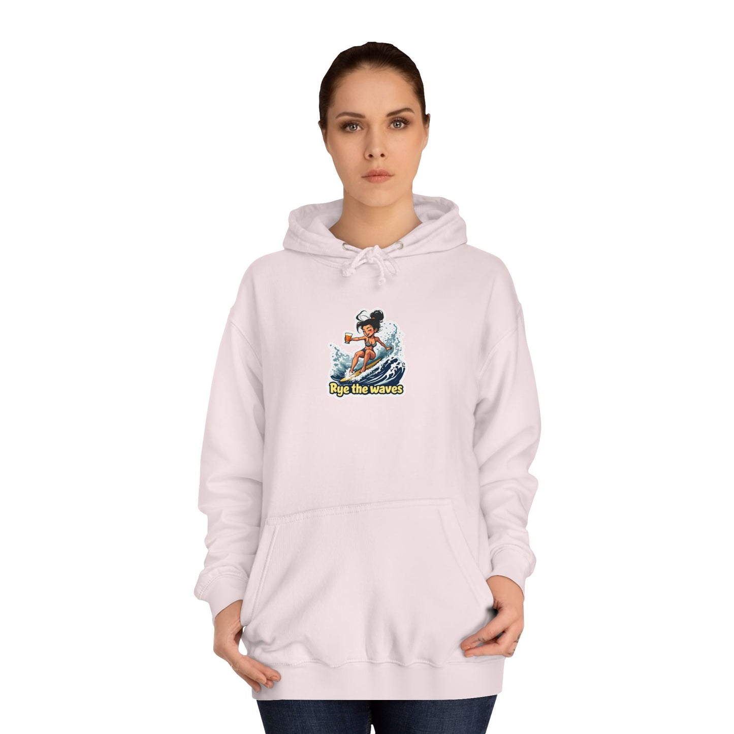 “Rye the Waves” Unisex Surf Whiskey Hoodie 2