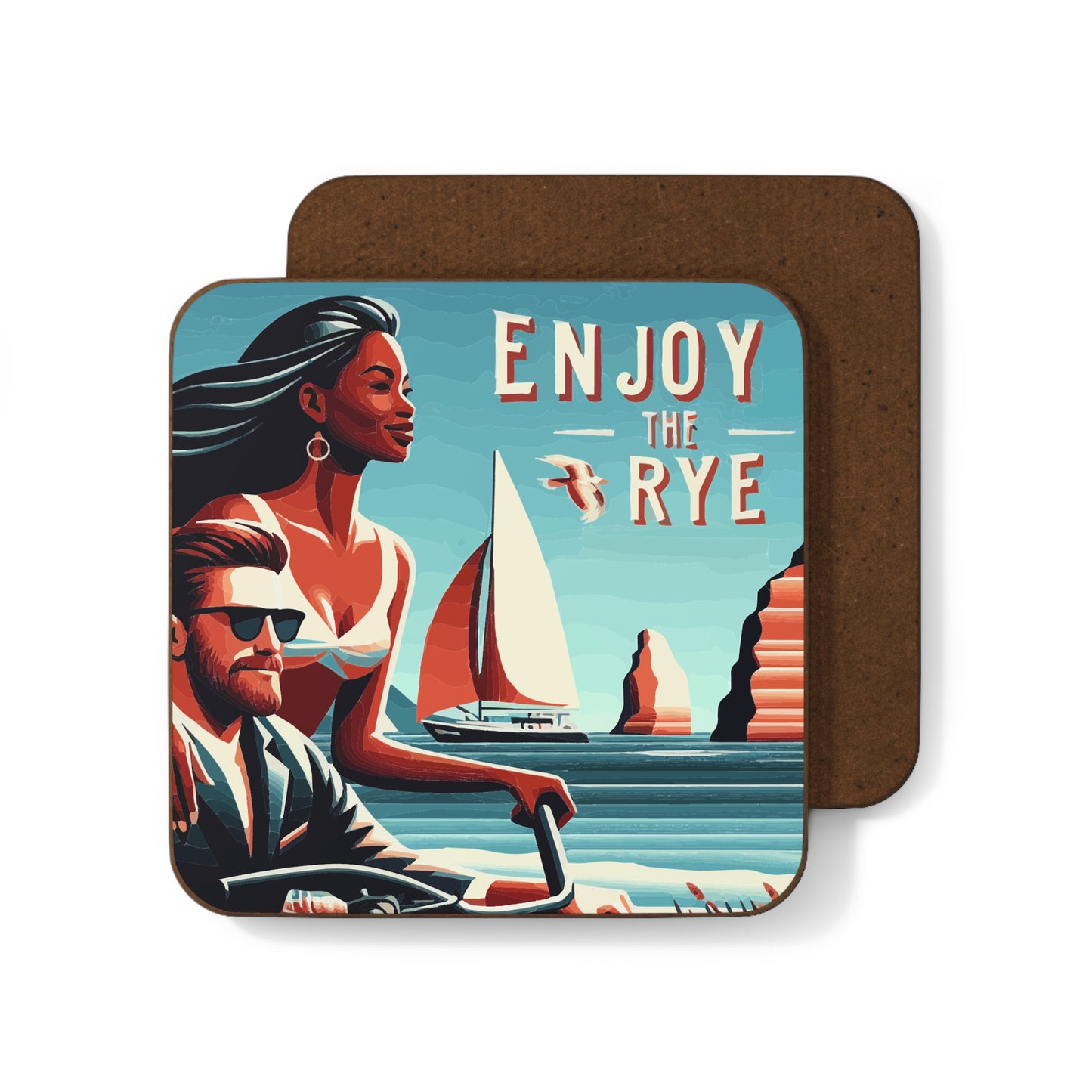 “Enjoy the Rye” Hardboard Whiskey Coaster
