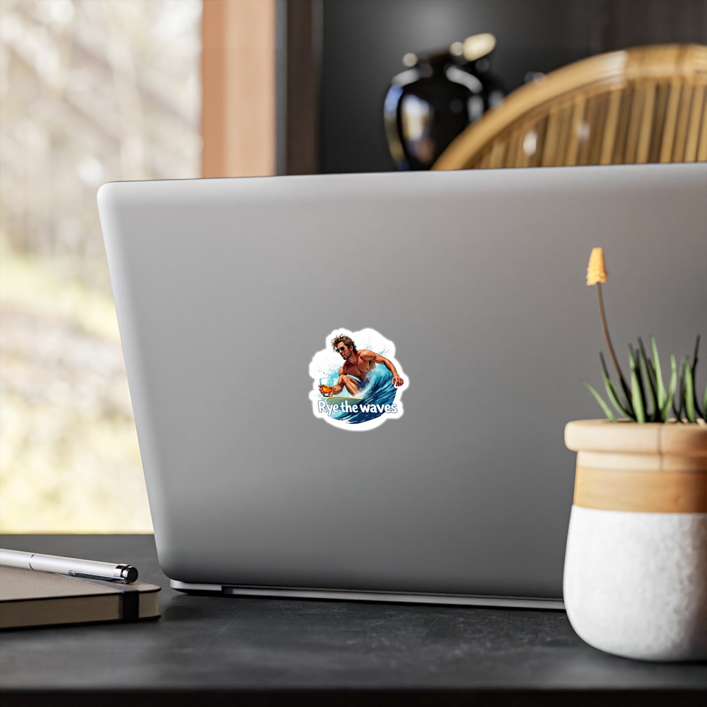 “Rye The Waves” Whiskey Vinyl Decal