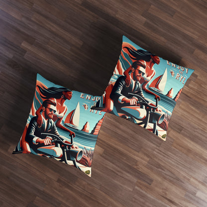 “Enjoy The Rye” Whiskey Tufted Floor Pillow
