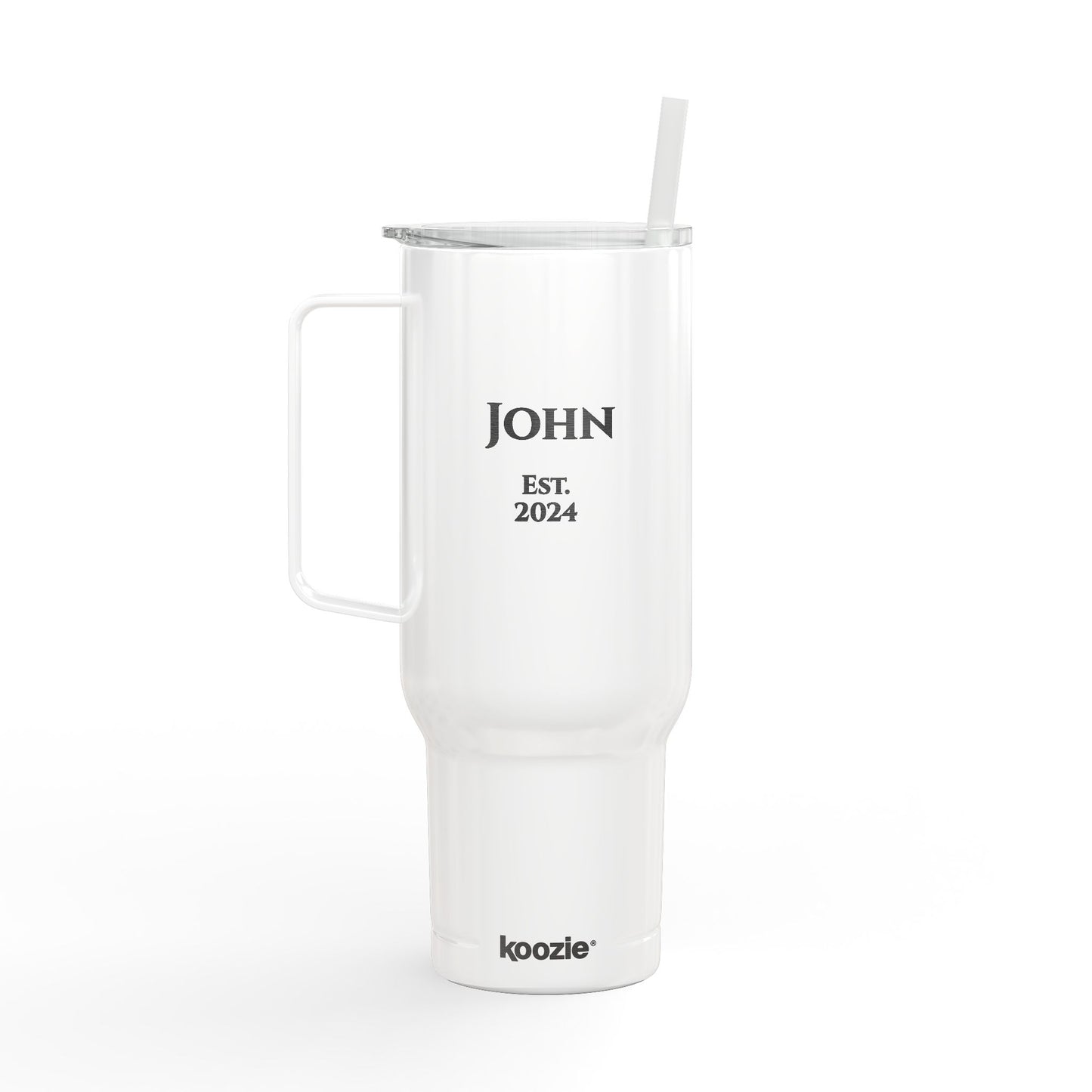 Personalized Engraved 40oz Tumbler with Handle & Straw