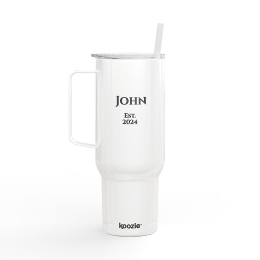 Personalized Engraved 40oz Tumbler with Handle & Straw